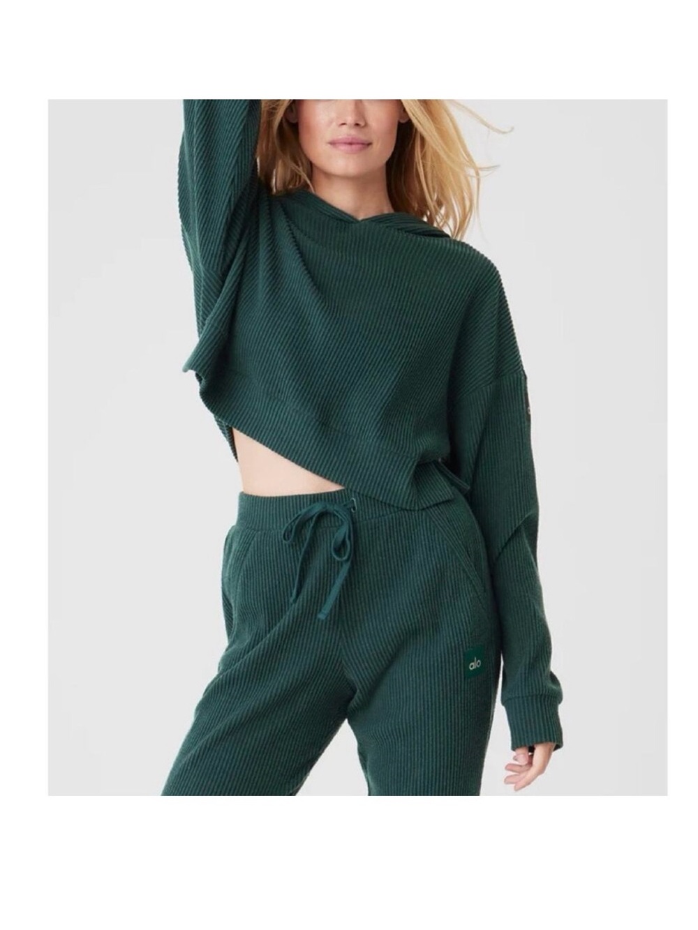 Alo Muse Midnight Green SET Hoodie and Sweatpants
